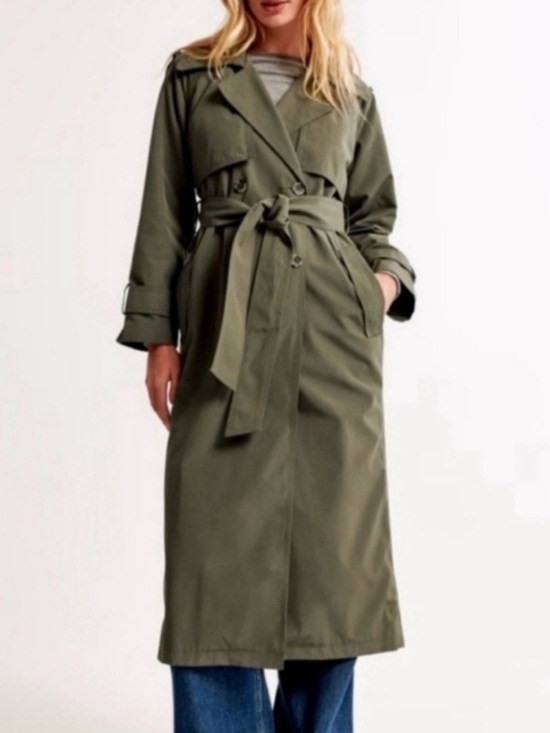 Abercrombie & Fitch Jackets & Blazers - NWOT Abercrombie Trench Coat - Olive Green